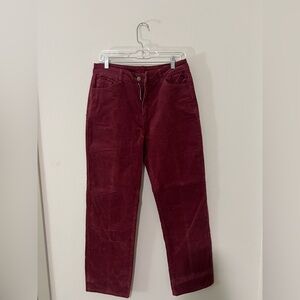 Baevely Women’s  Burgundy Corduroy Pants